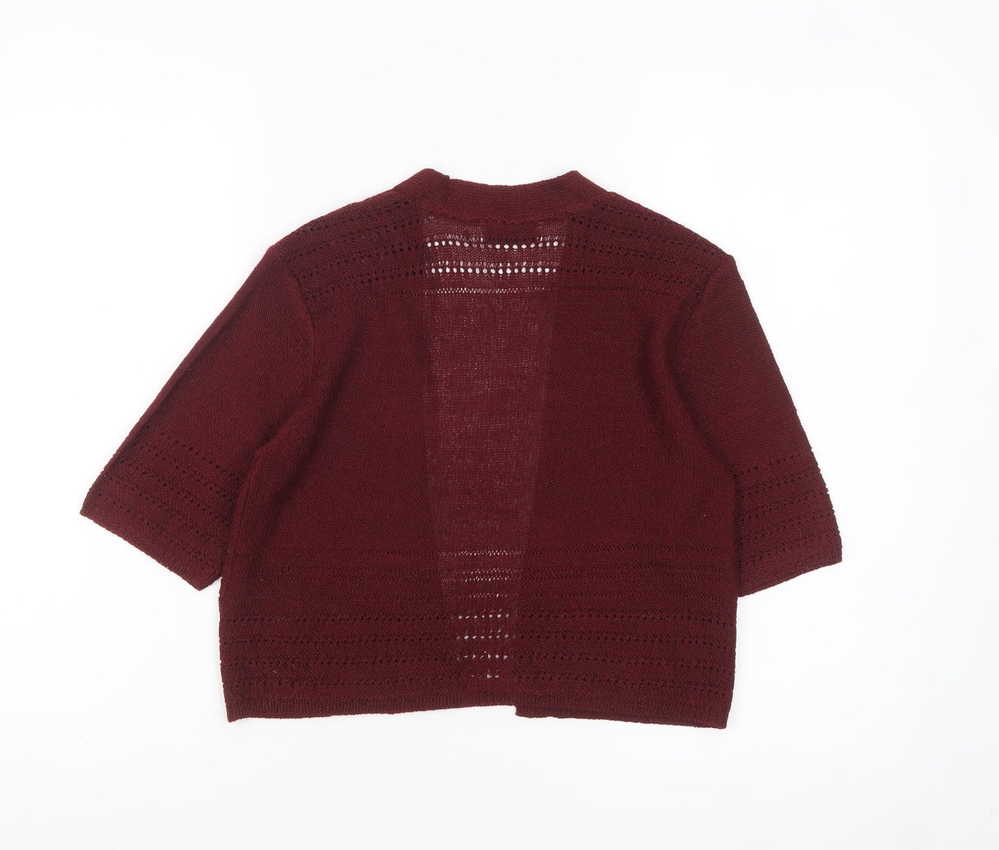 Marks and Spencer Women Claret Knit Open Cardigan Size 10