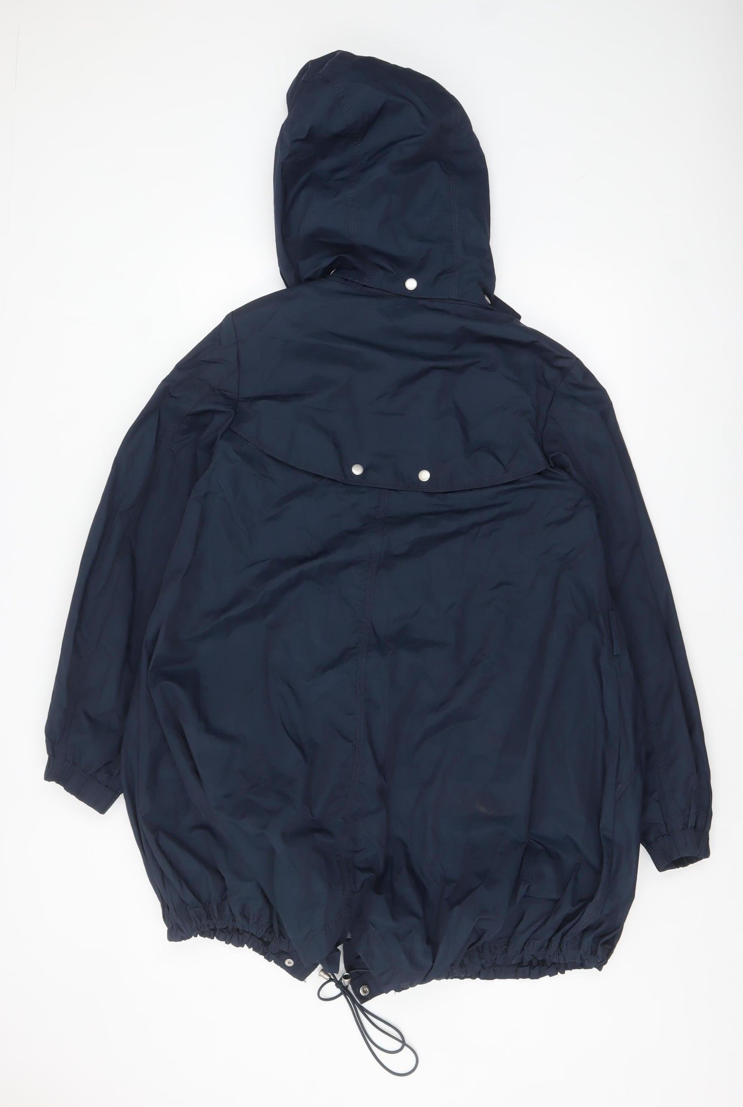 Marks and Spencer Women’s Navy Parka Jacket Size 10 Hooded Drawstring