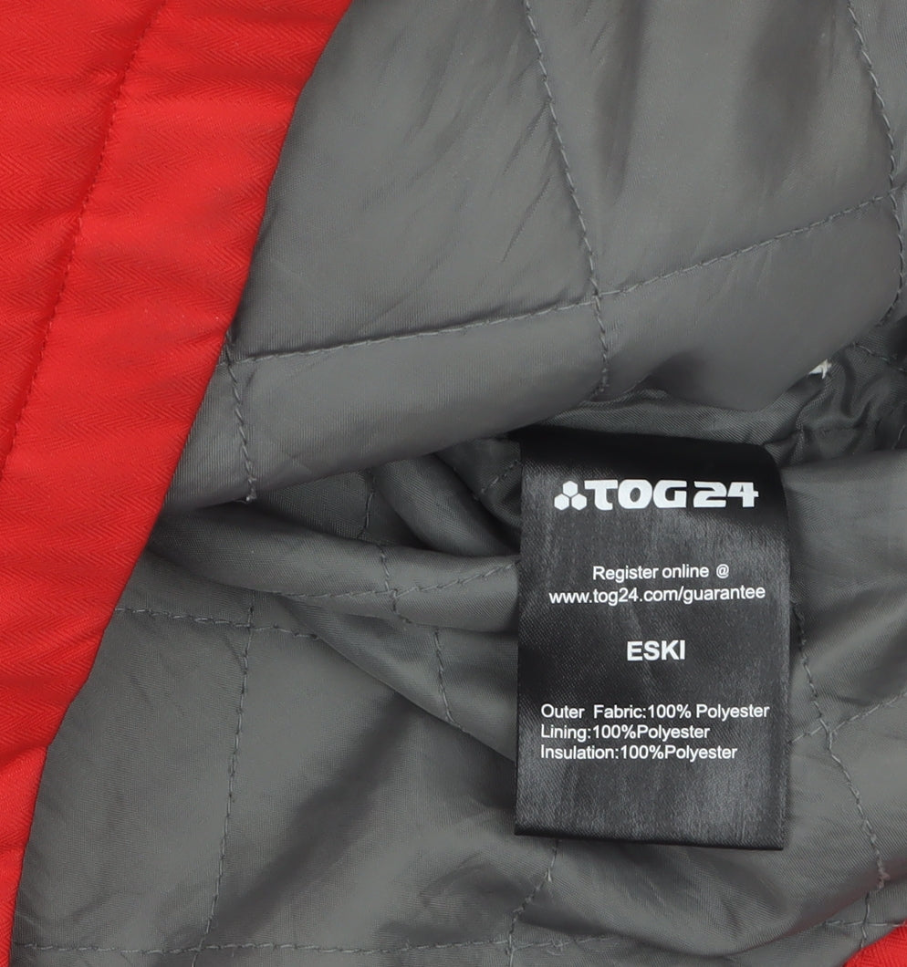 TOG24 Boys Red Hooded Parka Coat Jacket 11-12 Years Waterproof Winter Warm