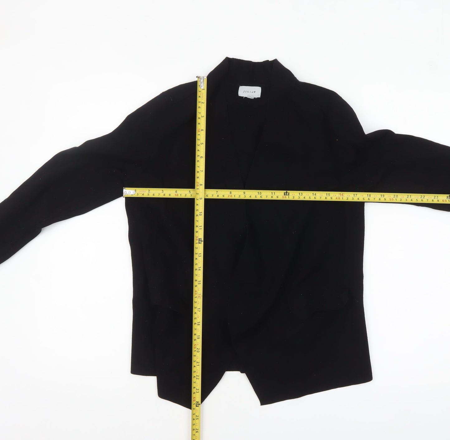Jigsaw Womens Black Knit Cardigan M Viscose Blend Long Sleeve