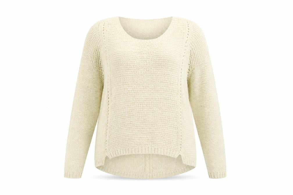Marks & Spencer Women Beige Knit Pullover Jumper Size 14