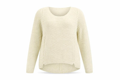 Marks & Spencer Women Beige Knit Pullover Jumper Size 14