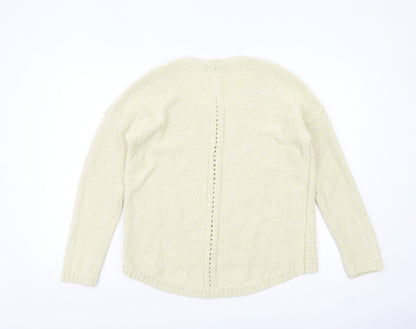 Marks & Spencer Women Beige Knit Pullover Jumper Size 14