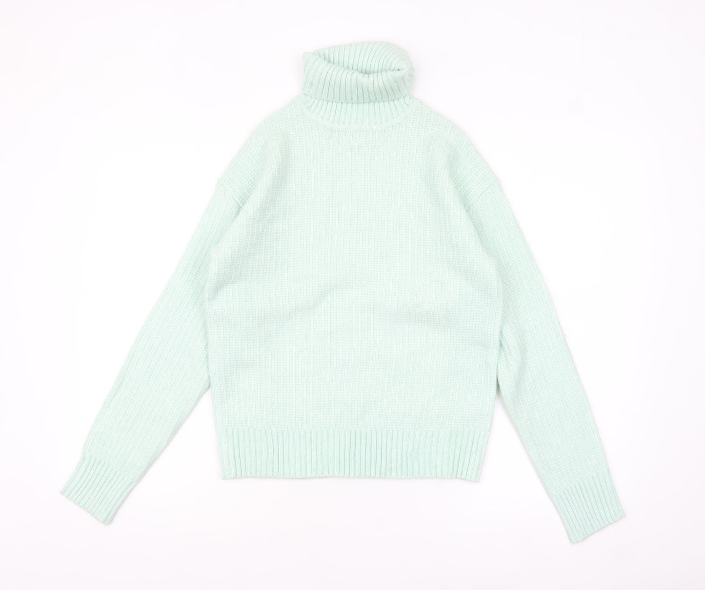 Marks and Spencer Womens Light Green XS Roll Neck Jumper