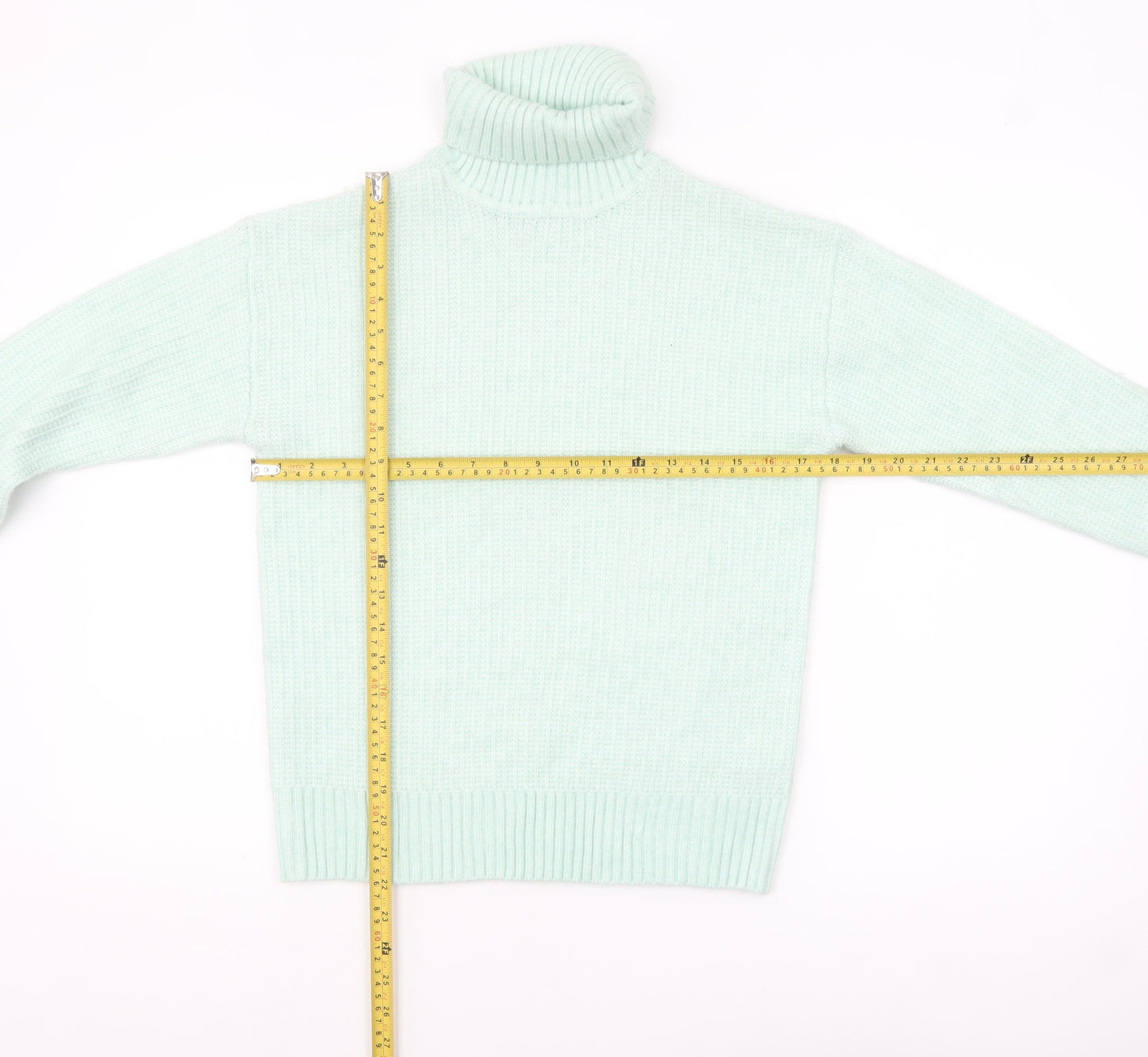 Marks and Spencer Womens Light Green XS Roll Neck Jumper