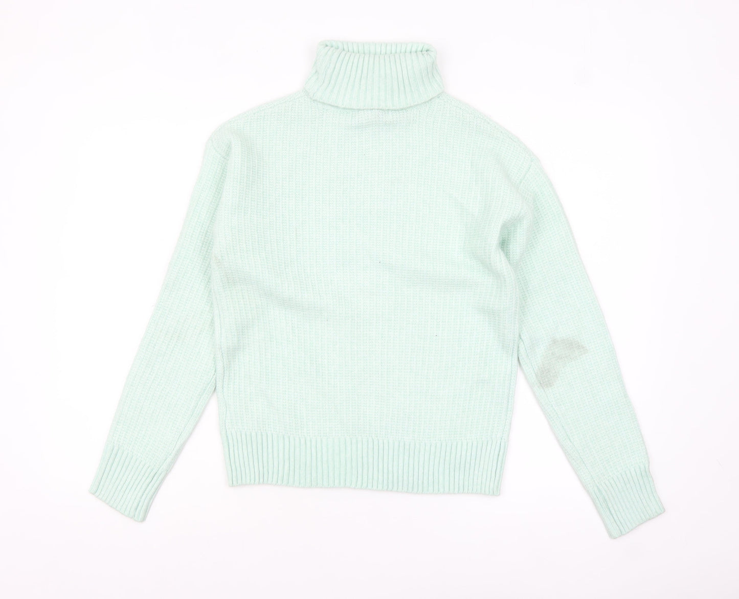 Marks and Spencer Womens Light Green XS Roll Neck Jumper