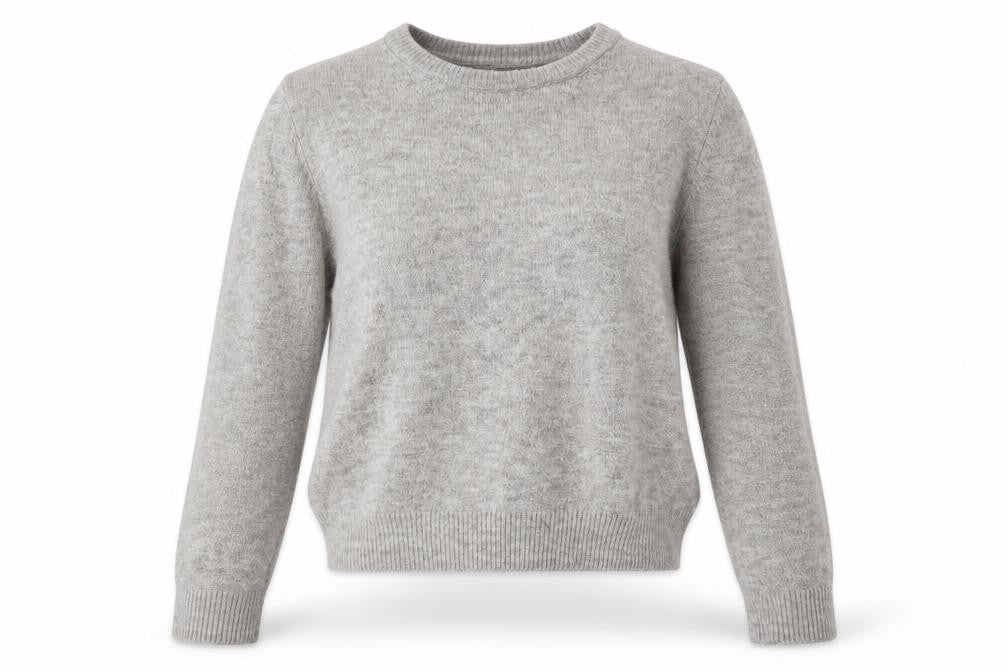 H&M Women’s Grey Wool Blend Crew Neck Jumper XS
