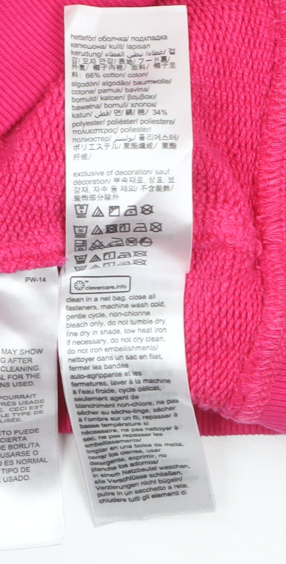 Tommy Hilfiger Women’s Pink Full Zip Hoodie XL Cotton Blend