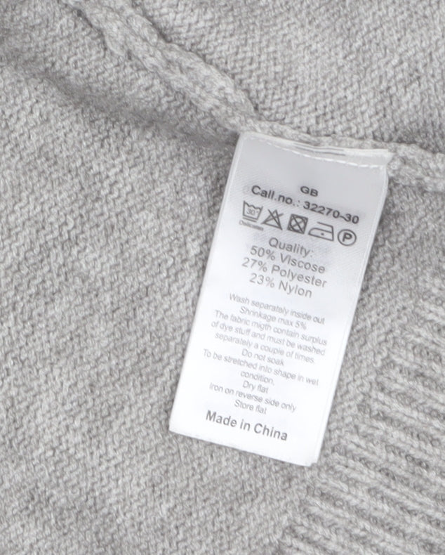 Soyaconcept Women's Grey Knit Open Cardigan Size S Lightweight