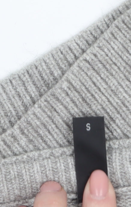 Soyaconcept Women's Grey Knit Open Cardigan Size S Lightweight
