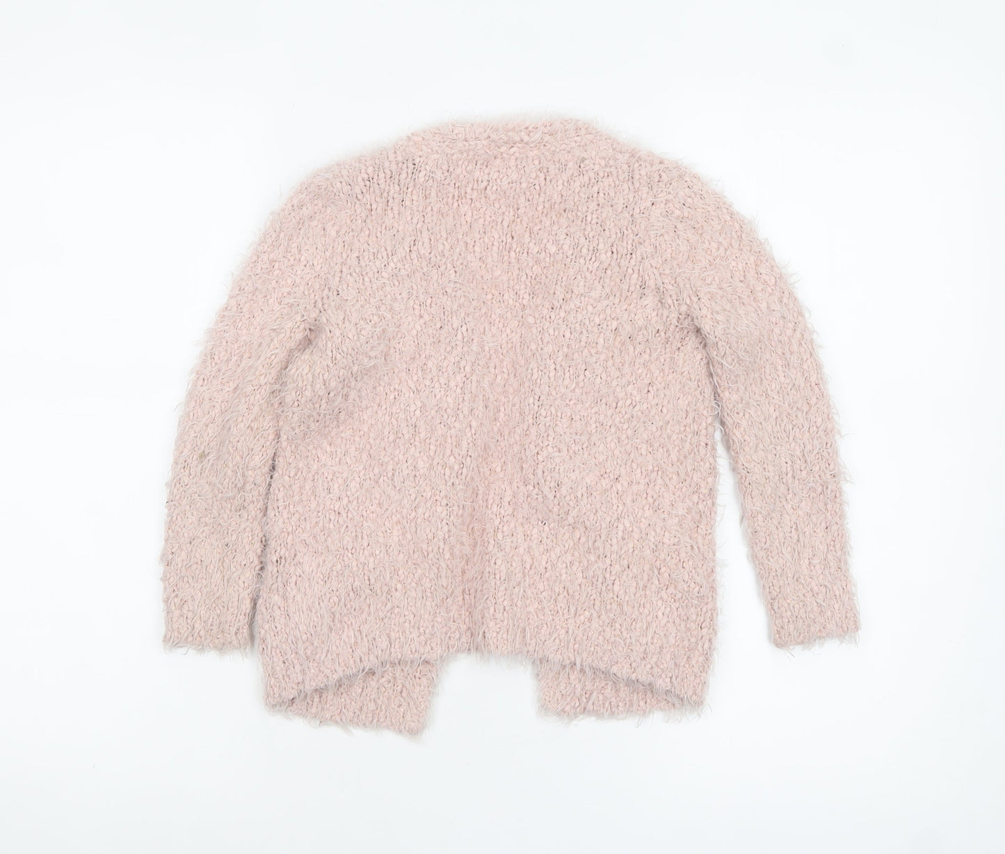 Young Dimension Girls Pink Fuzzy Open Front Cardigan 4-5 Years