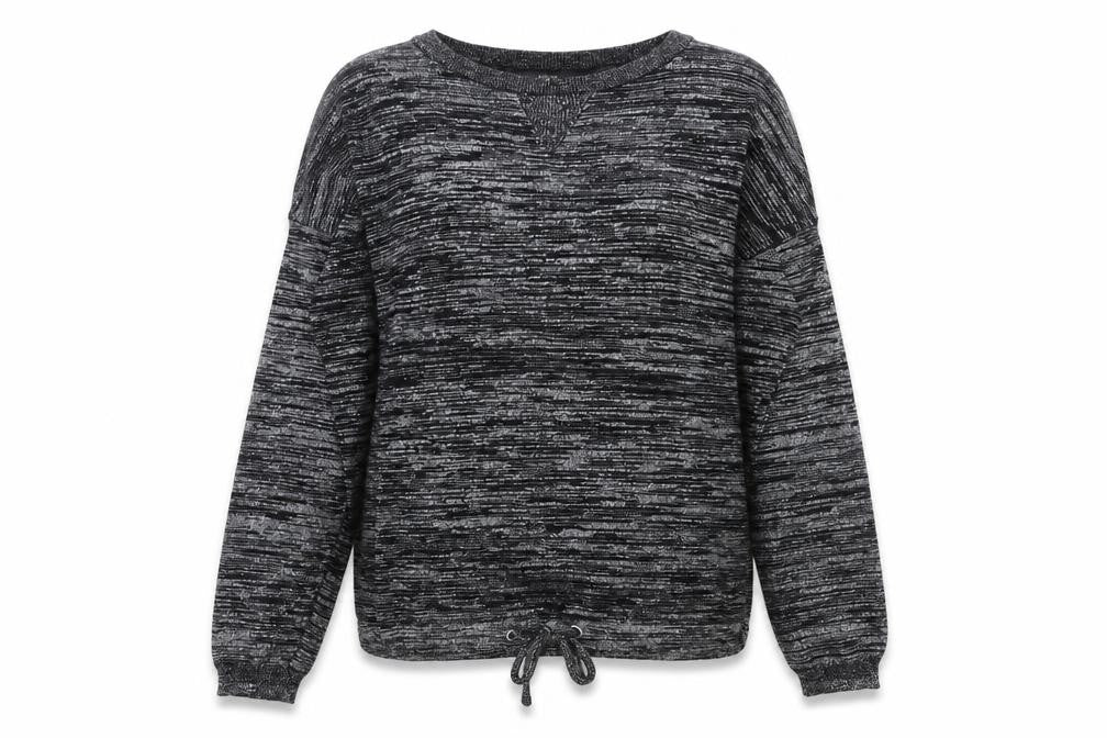 Next Womens Grey Crew Neck Tie Hem Long Sleeve Jumper Size 10