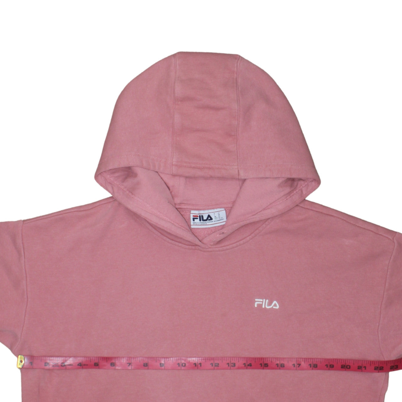Fila Women Pink Pullover Hoodie XL Cotton Blend Casual Sweatshirt