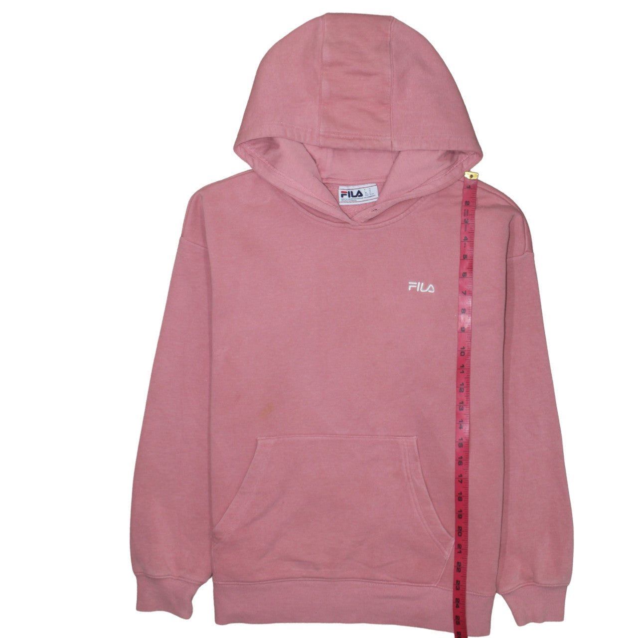 Fila Women Pink Pullover Hoodie XL Cotton Blend Casual Sweatshirt