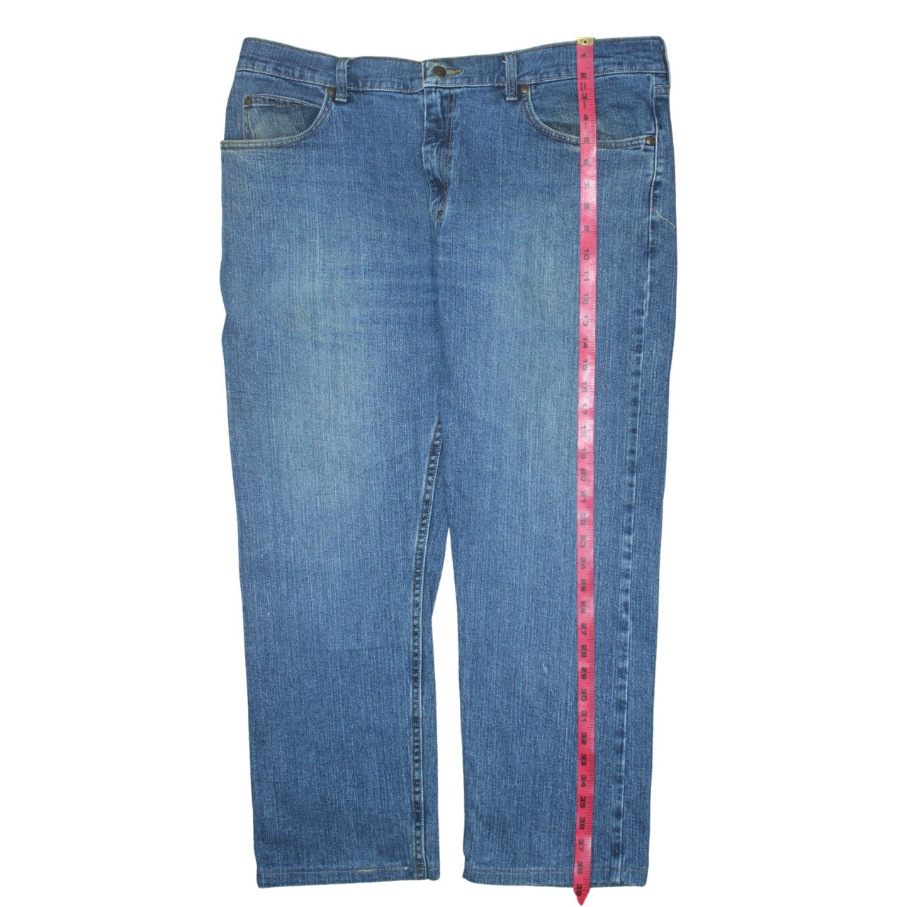 Lee Men's Blue Regular Fit Straight Leg Denim Jeans 40W 30L