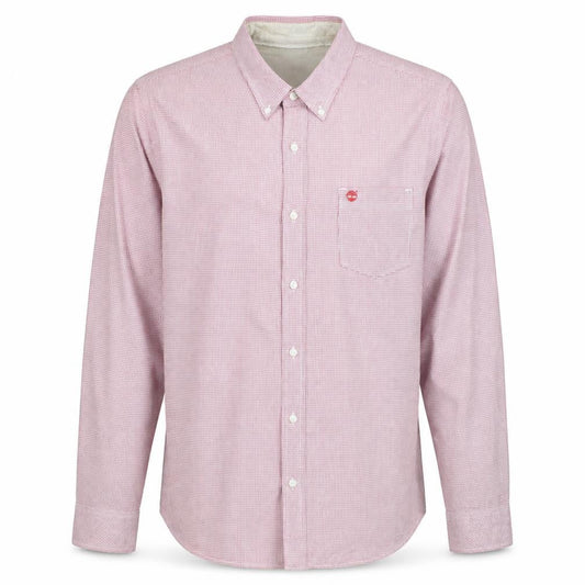 Timberland Men's Red Check Regular Fit Button-Down Cotton Shirt XL
