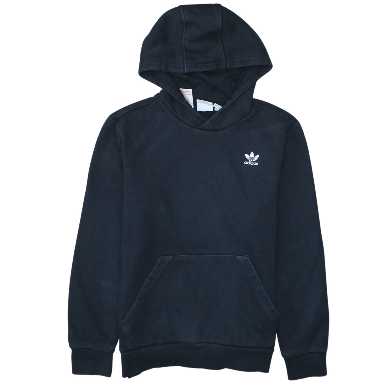 Adidas Teens Black Pullover Hoodie 164 Fleece Logo Sweatshirt