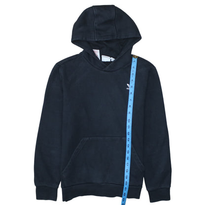 Adidas Teens Black Pullover Hoodie Fleece Logo Sweatshirt 13-14 Years