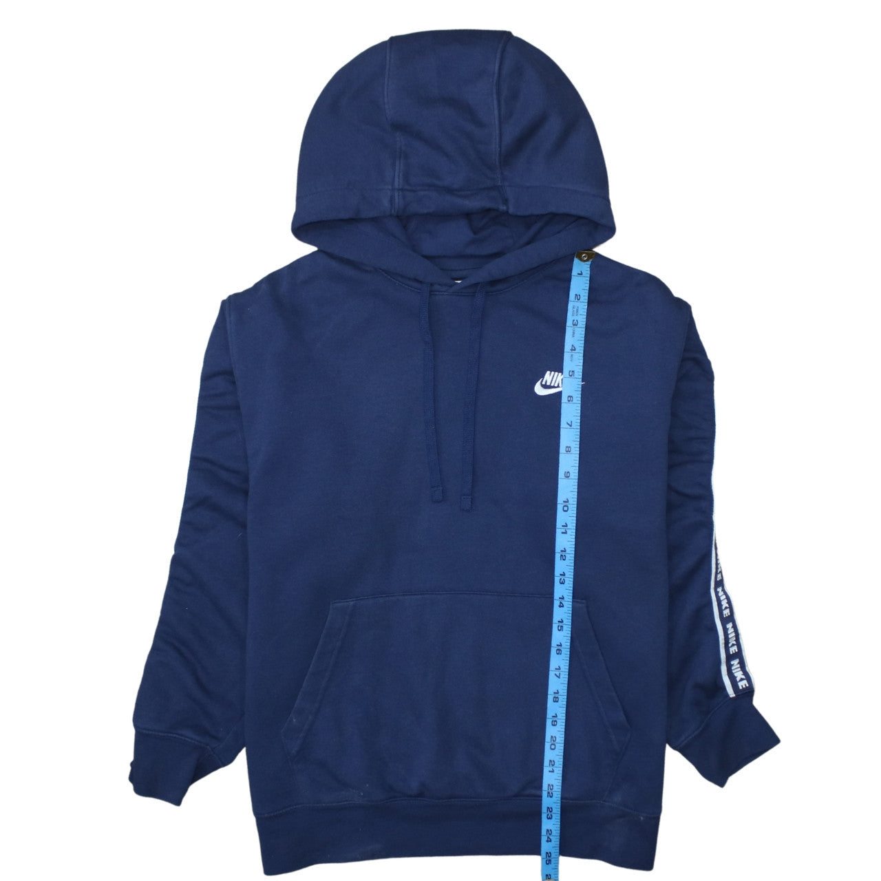 Nike Women’s Blue Pullover Hoodie Medium Cotton Logo Sweatshirt