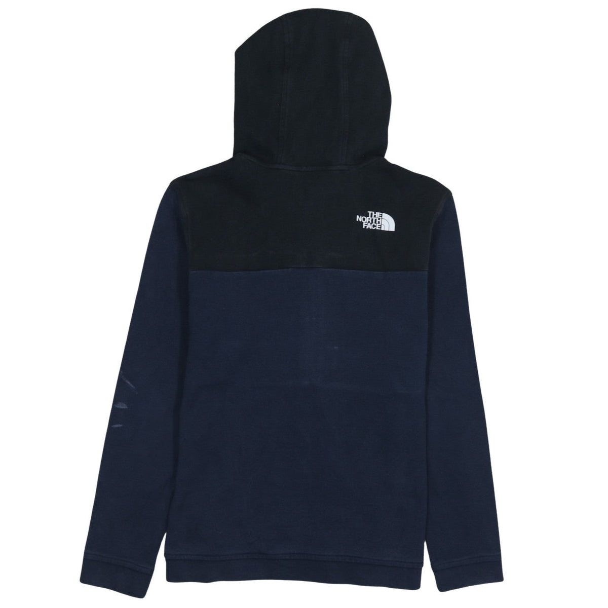 The North Face Boys Blue Colourblock Fleece Pullover Hoodie L