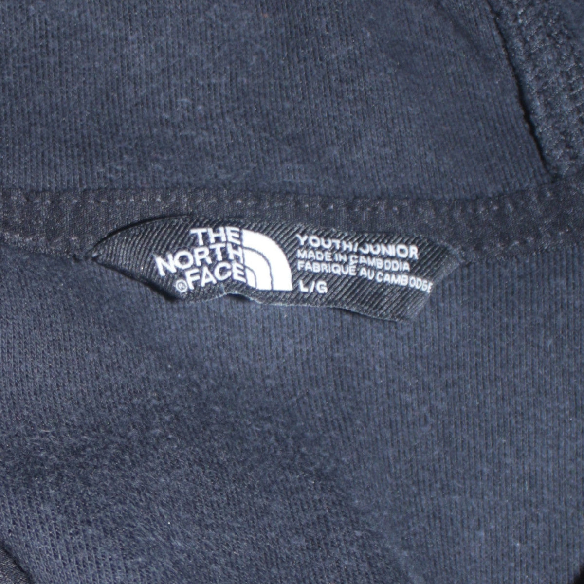 The North Face Boys Blue Colourblock Fleece Pullover Hoodie L