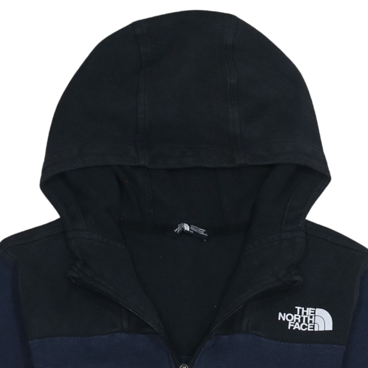 The North Face Boys Blue Colourblock Fleece Pullover Hoodie L