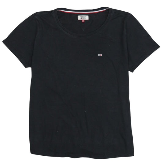 Tommy Jeans Men's Black Regular Fit Crew Neck T-Shirt Size M