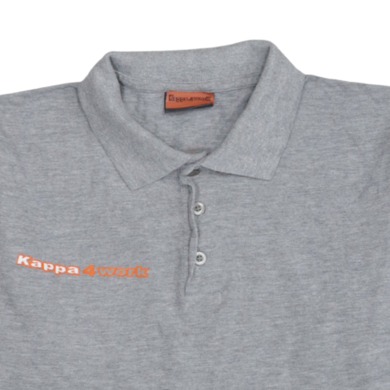 Kappa4work Men's Grey Long Sleeve Cotton Blend Polo Shirt L