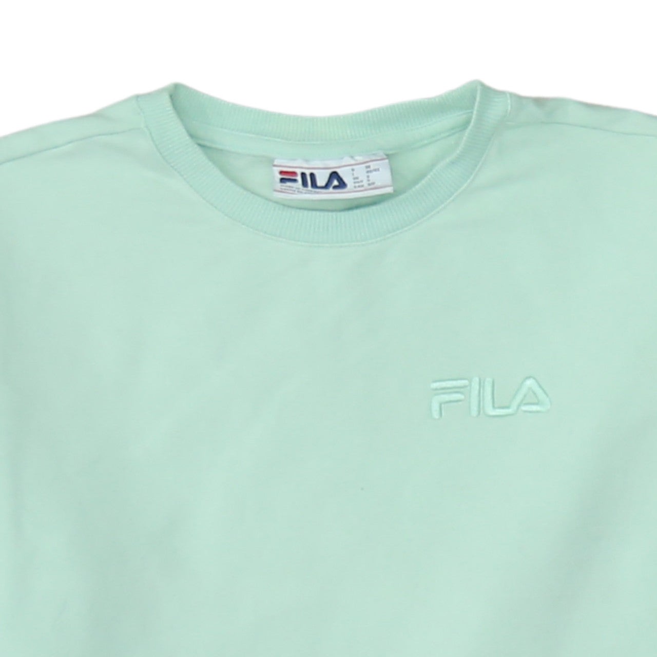 FILA Women Mint Green Crew Neck Pullover Sweatshirt Size S
