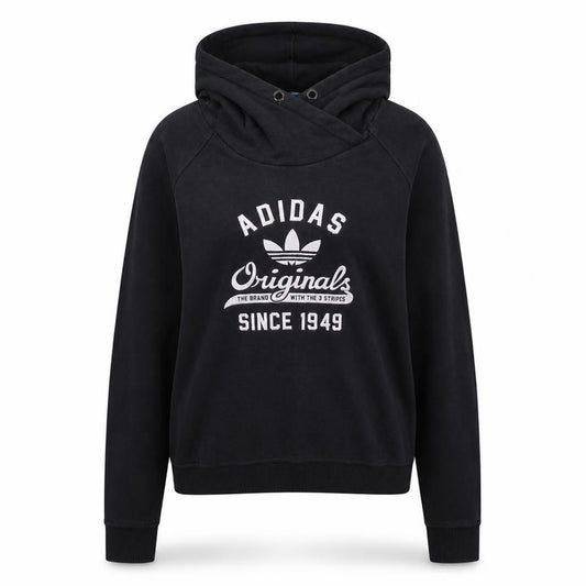 Adidas Originals Women Black Pullover Hoodie Size 16 Graphic Print
