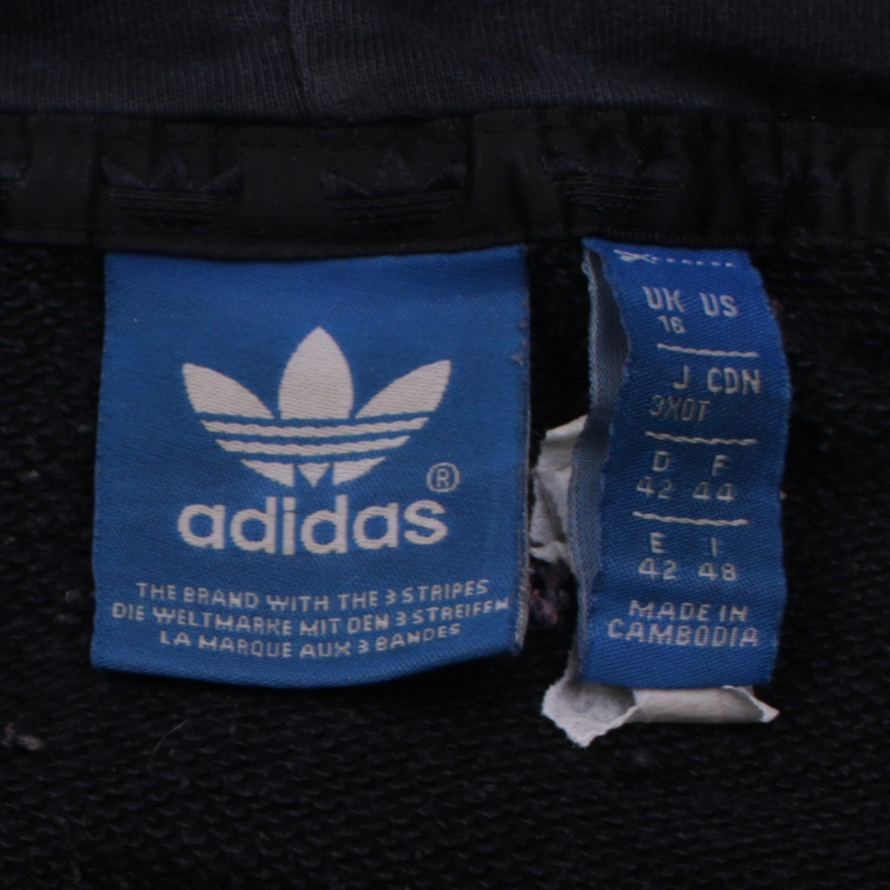 Adidas Originals Women Black Pullover Hoodie Size 16 Graphic Print
