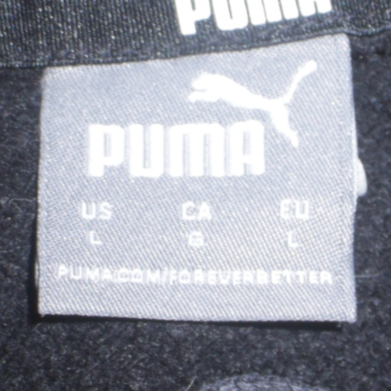 Puma Women's Black Gold Logo Pullover Hoodie Size L
