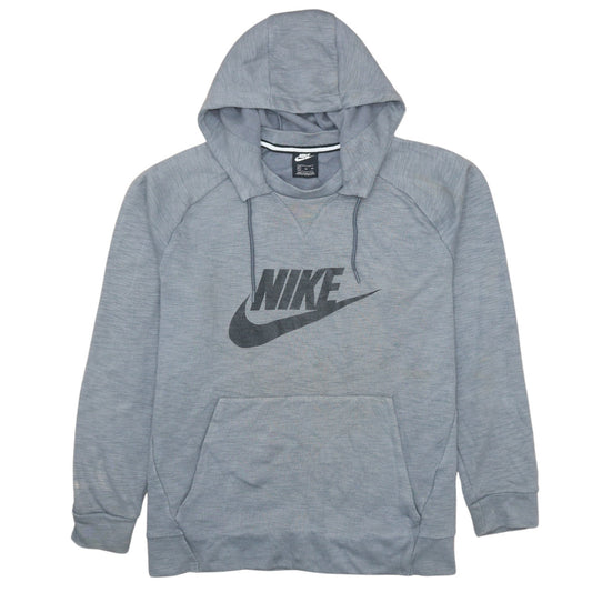 Nike Men's Grey XL Pullover Hoodie with Logo Print