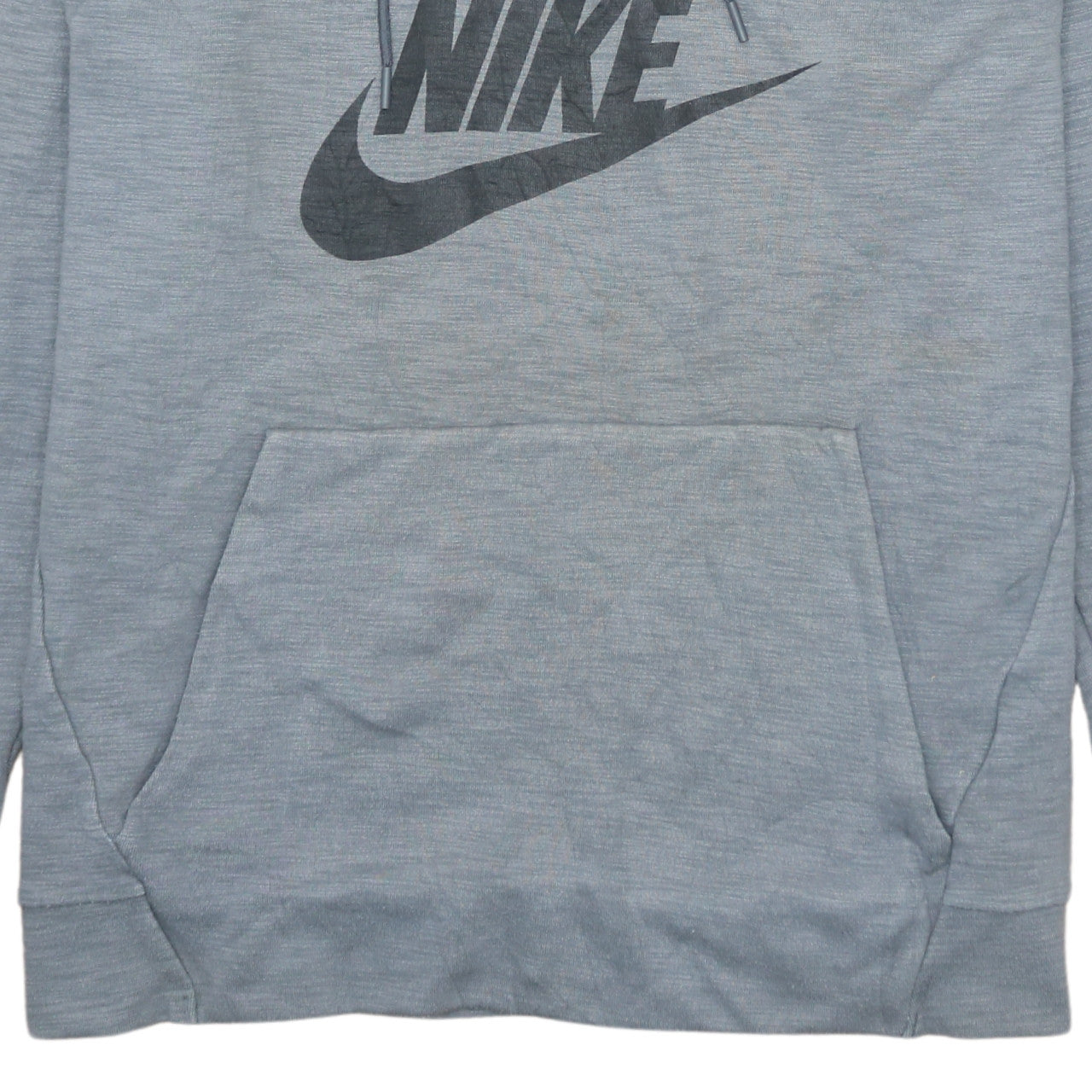 Nike Men's Grey XL Pullover Hoodie with Logo Print