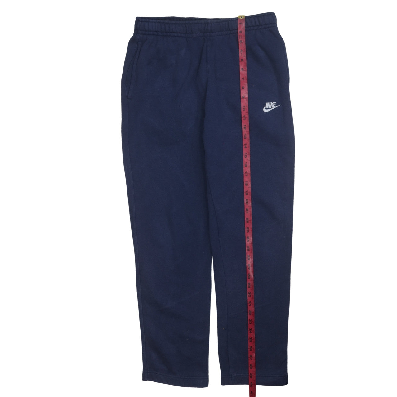 Nike Men's Blue Fleece Sweatpants L Regular Fit Casual Trousers