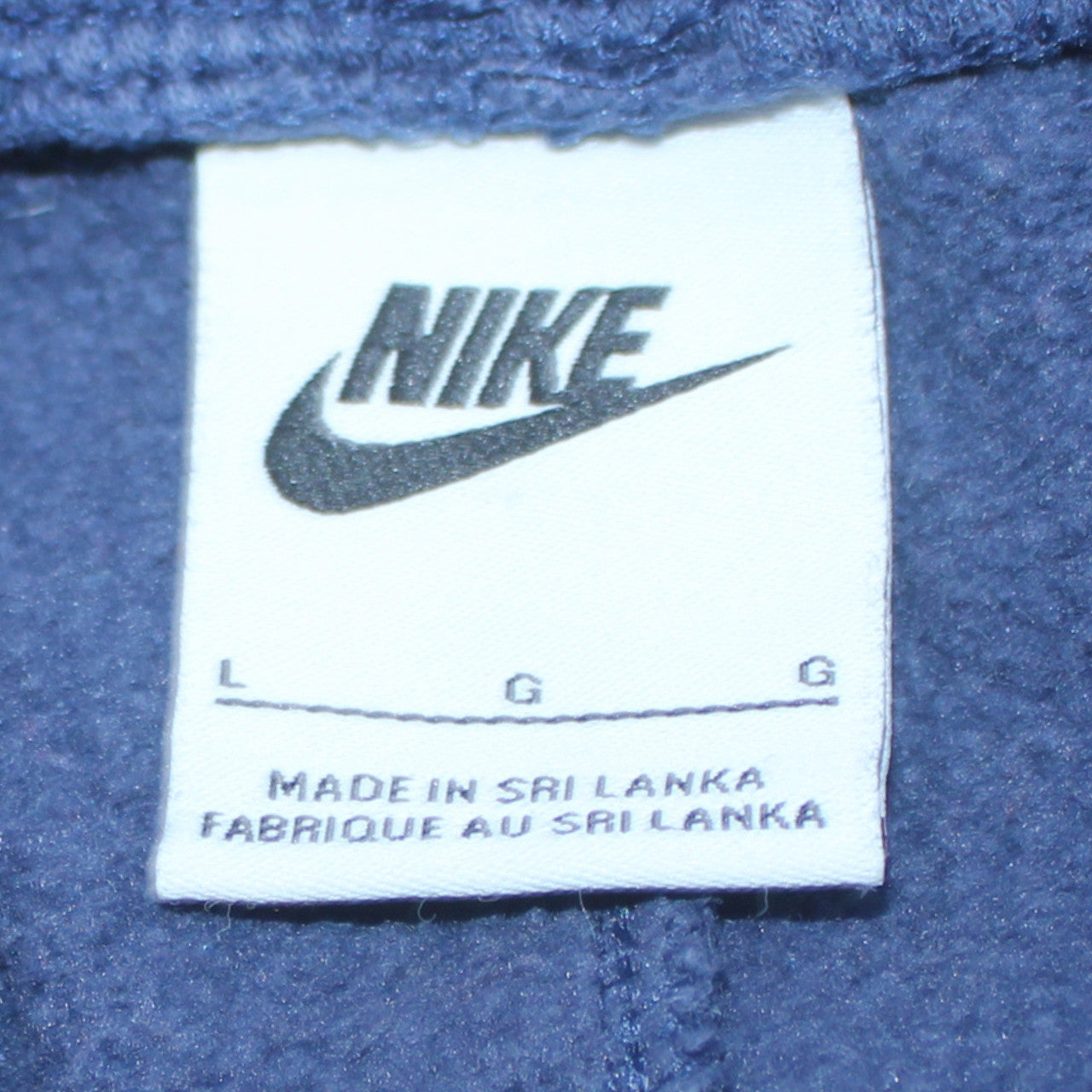 Nike Men's Blue Fleece Sweatpants L Regular Fit Casual Trousers