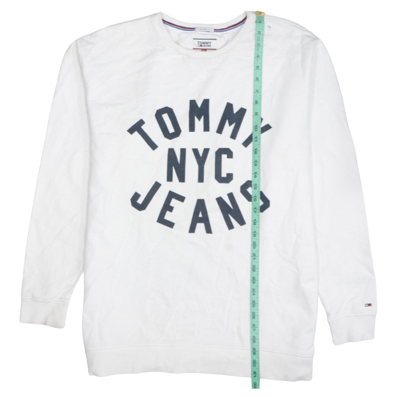 Tommy Jeans Men's White XL Pullover Graphic Sweatshirt