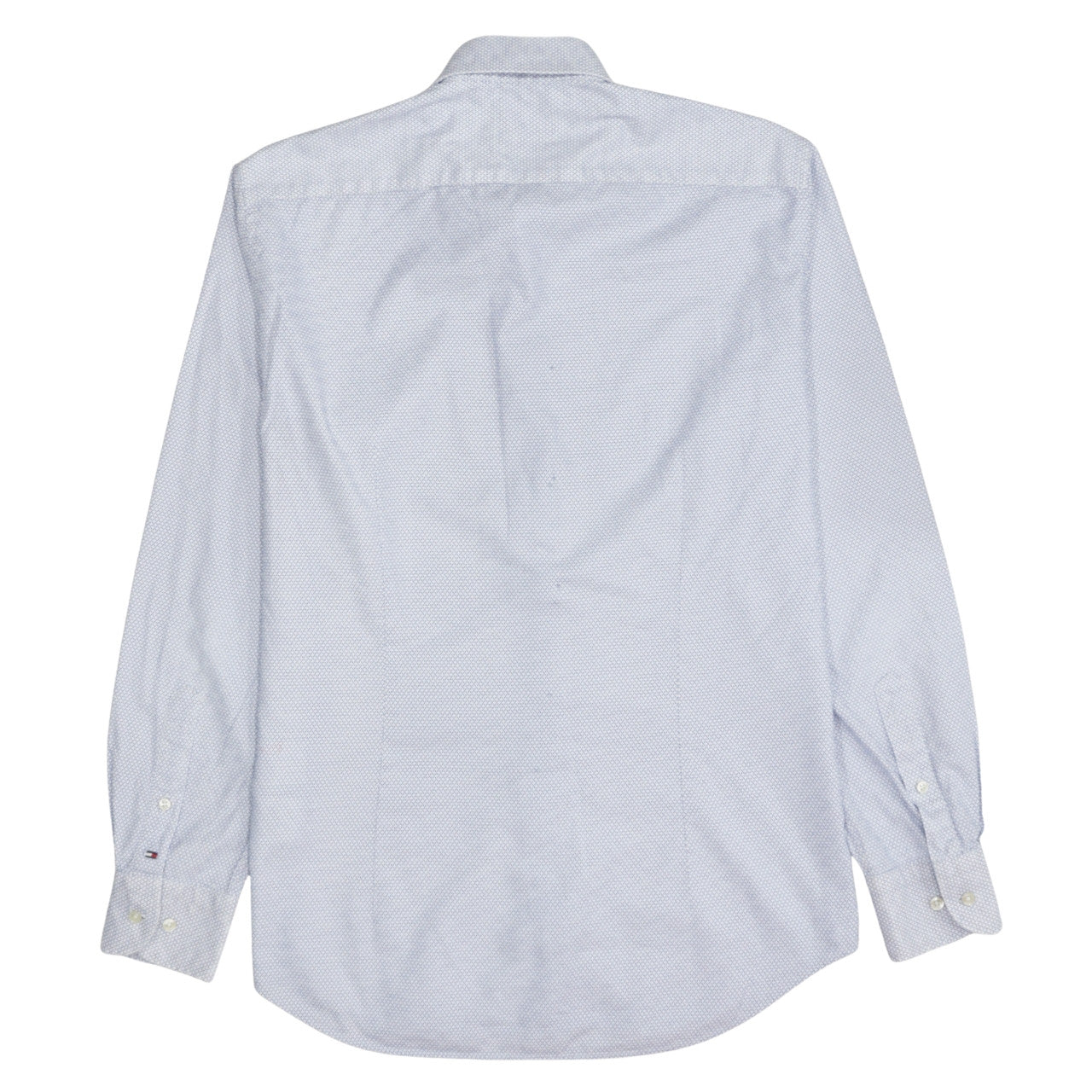 Tommy Hilfiger Men’s Blue Geometric Regular Fit Cotton Long Sleeve Shirt Size 16