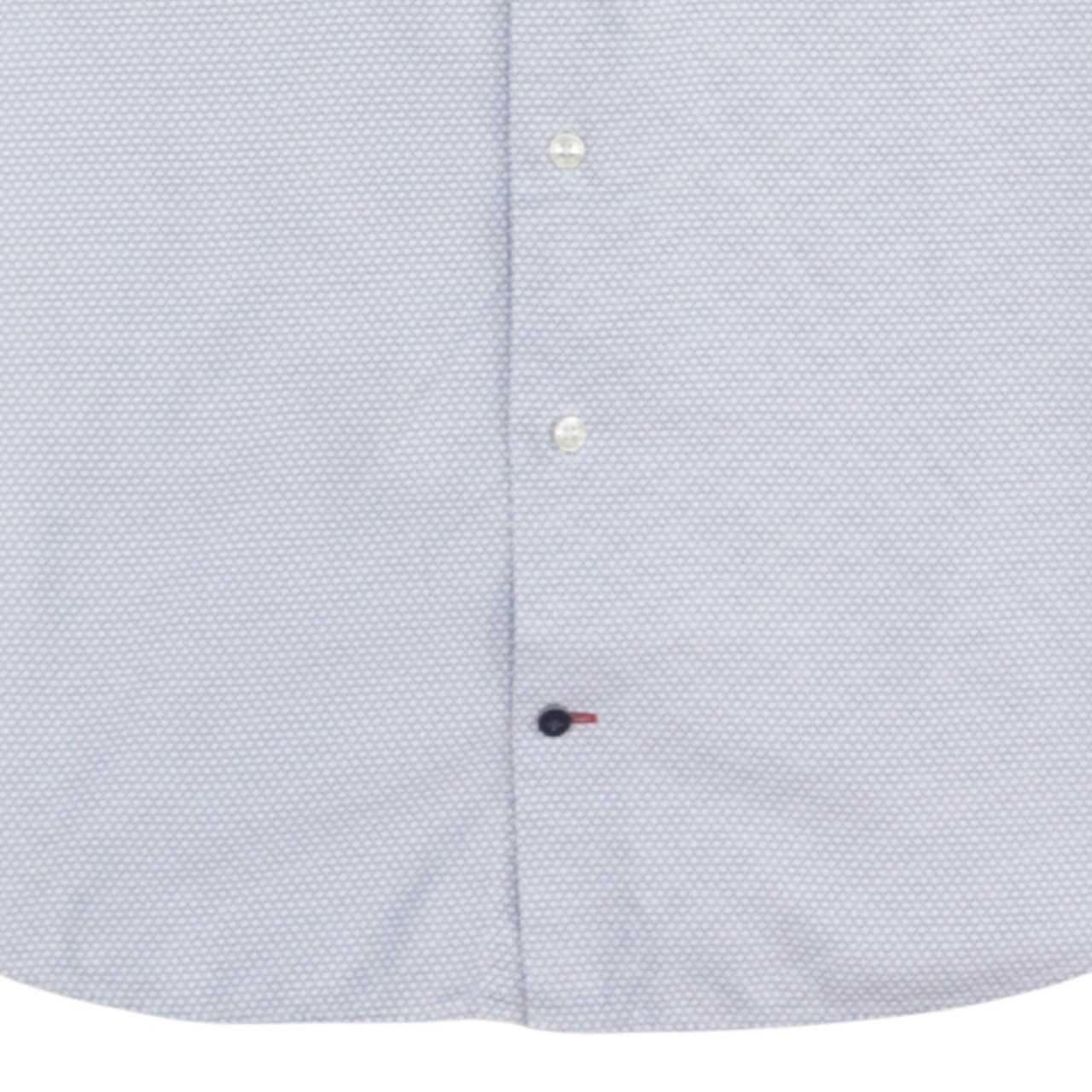Tommy Hilfiger Men’s Blue Geometric Regular Fit Cotton Long Sleeve Shirt Size 16