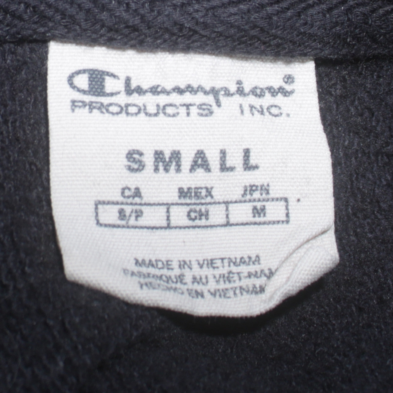 Champion Men's Black Pullover Hoodie Small Regular Fit Cotton Blend
