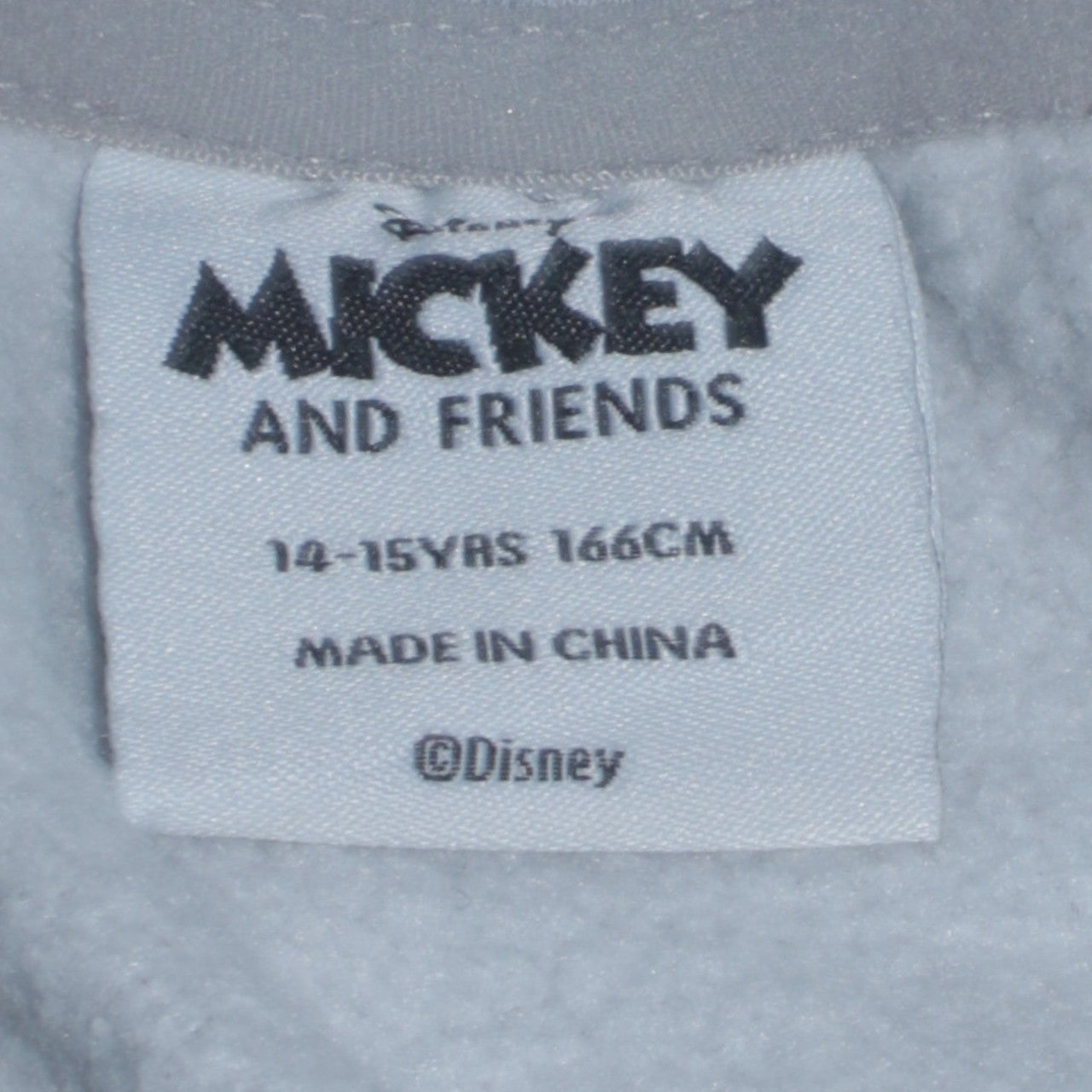 Disney Mickey & Friends Grey Teens Hoodie 14-15Y Graphic Print Pullover