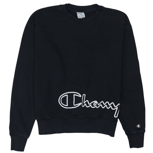 Champion Women's Black Large Pullover Crew Neck Sweatshirt