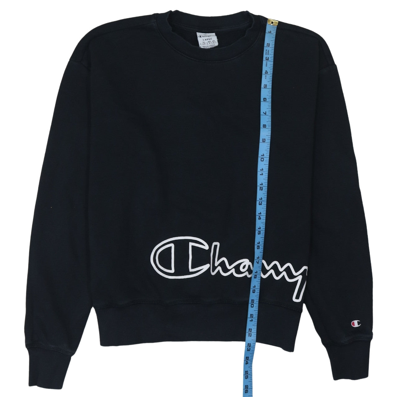 Champion Women's Black Large Pullover Crew Neck Sweatshirt