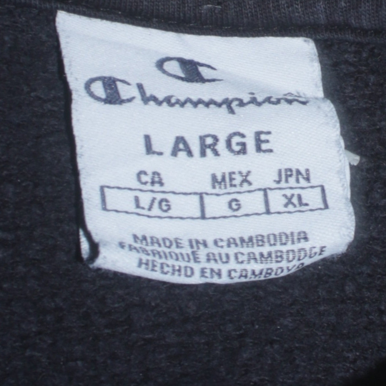 Champion Women's Black Large Pullover Crew Neck Sweatshirt