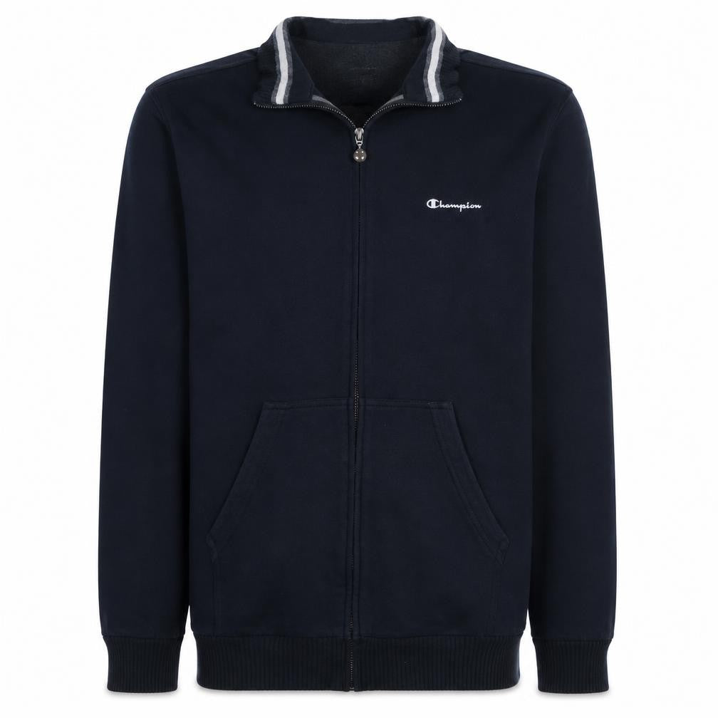 Champion Men’s Black 2XL Track Jacket Full Zip Cotton Blend