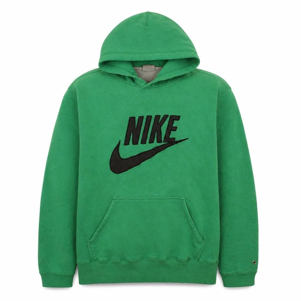 Nike Men's Green Pullover Hoodie L Sports Fleece Sweatshirt