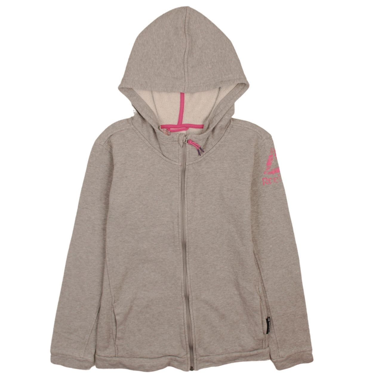 Reebok Girls Grey Full Zip Fleece Hoodie 13-14 Years