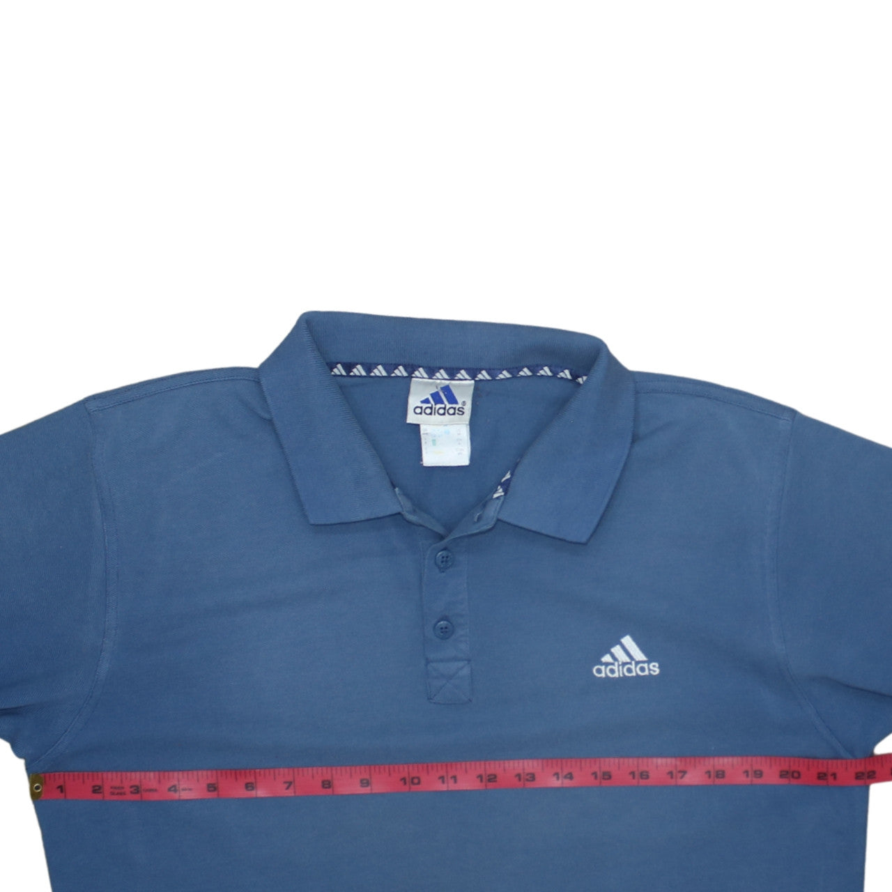 adidas Men's Blue Cotton Blend Polo Shirt Size M
