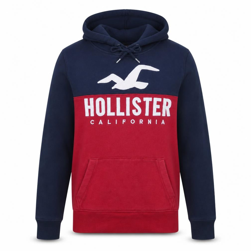 Hollister Men’s Multicoloured Pullover Hoodie S Logo Fleece