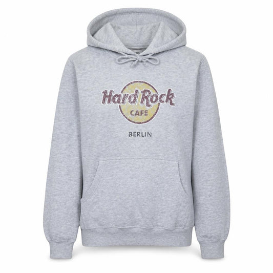 Hard Rock Cafe Berlin Women's Grey Pullover Hoodie Medium Cotton Blend